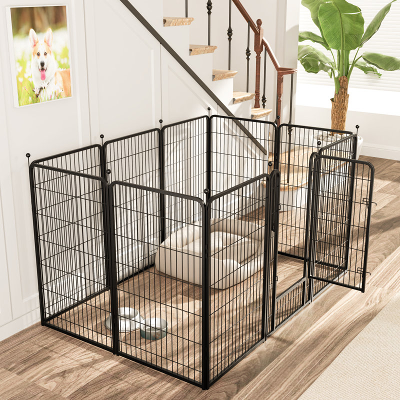 Aaronam Metal Dog Exercise Playpen 8 Panels Reviews Wayfair